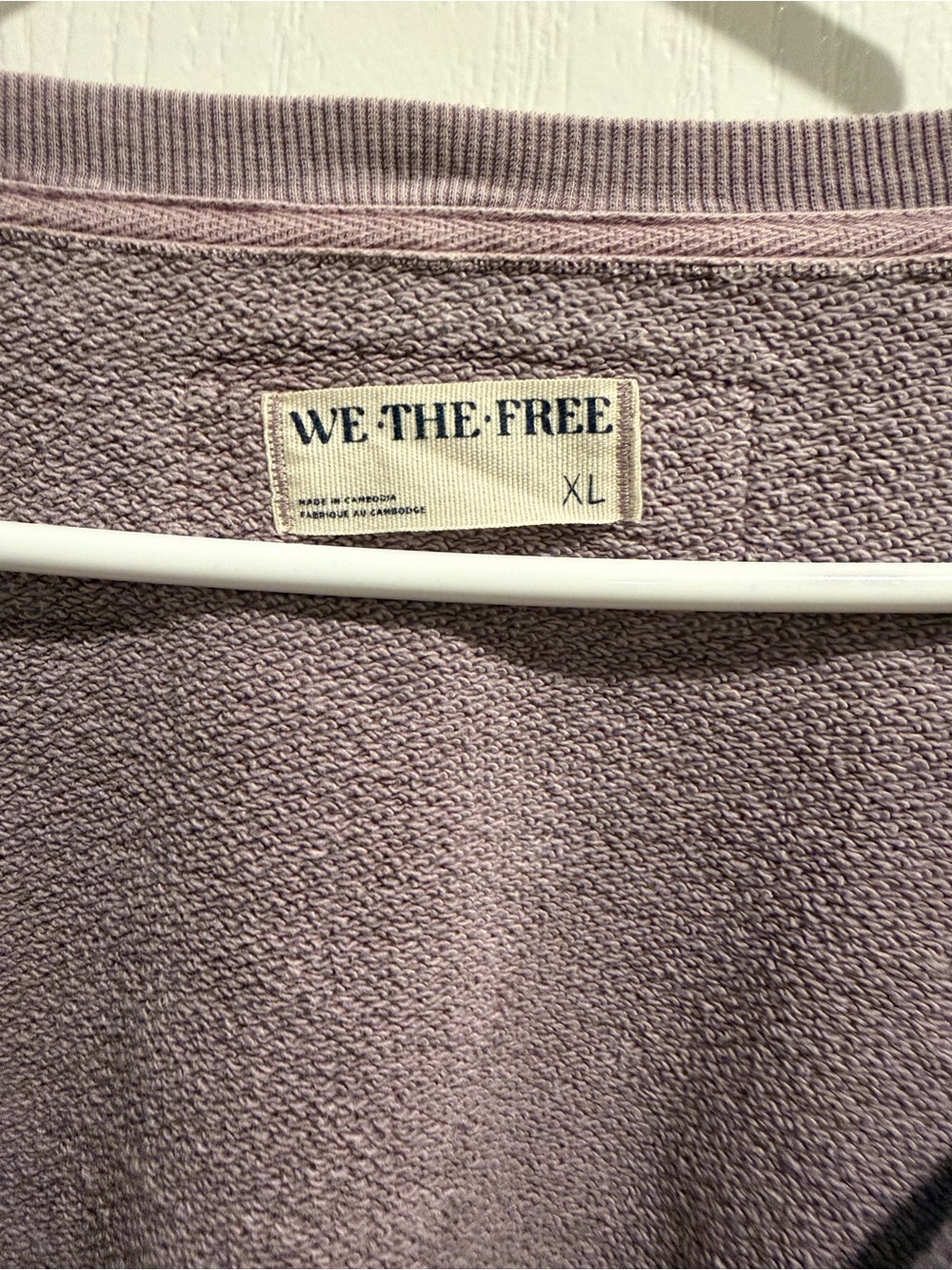 We The Free Dusty Lavender Raw-Edge Pullover Hoodie - Picture 2 of 5